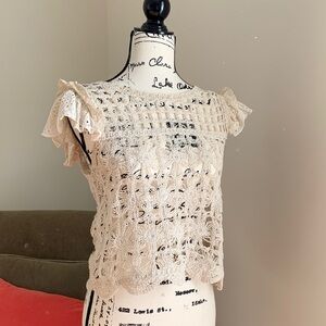 bishop + young Cream Lace Blouse